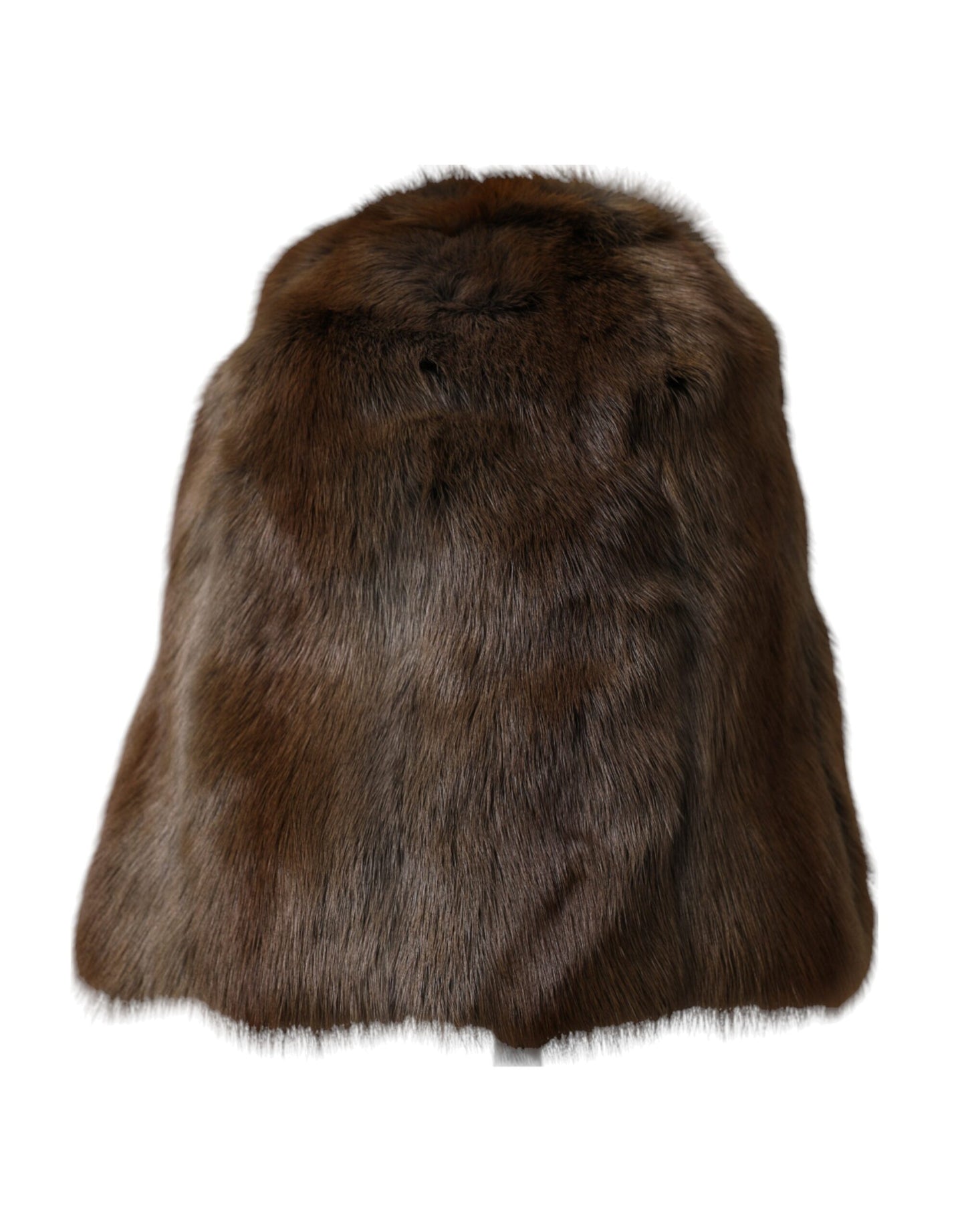 Dolce & Gabbana Brown Weasel Fur Womens Cashmere Hat Beanie Dolce & Gabbana