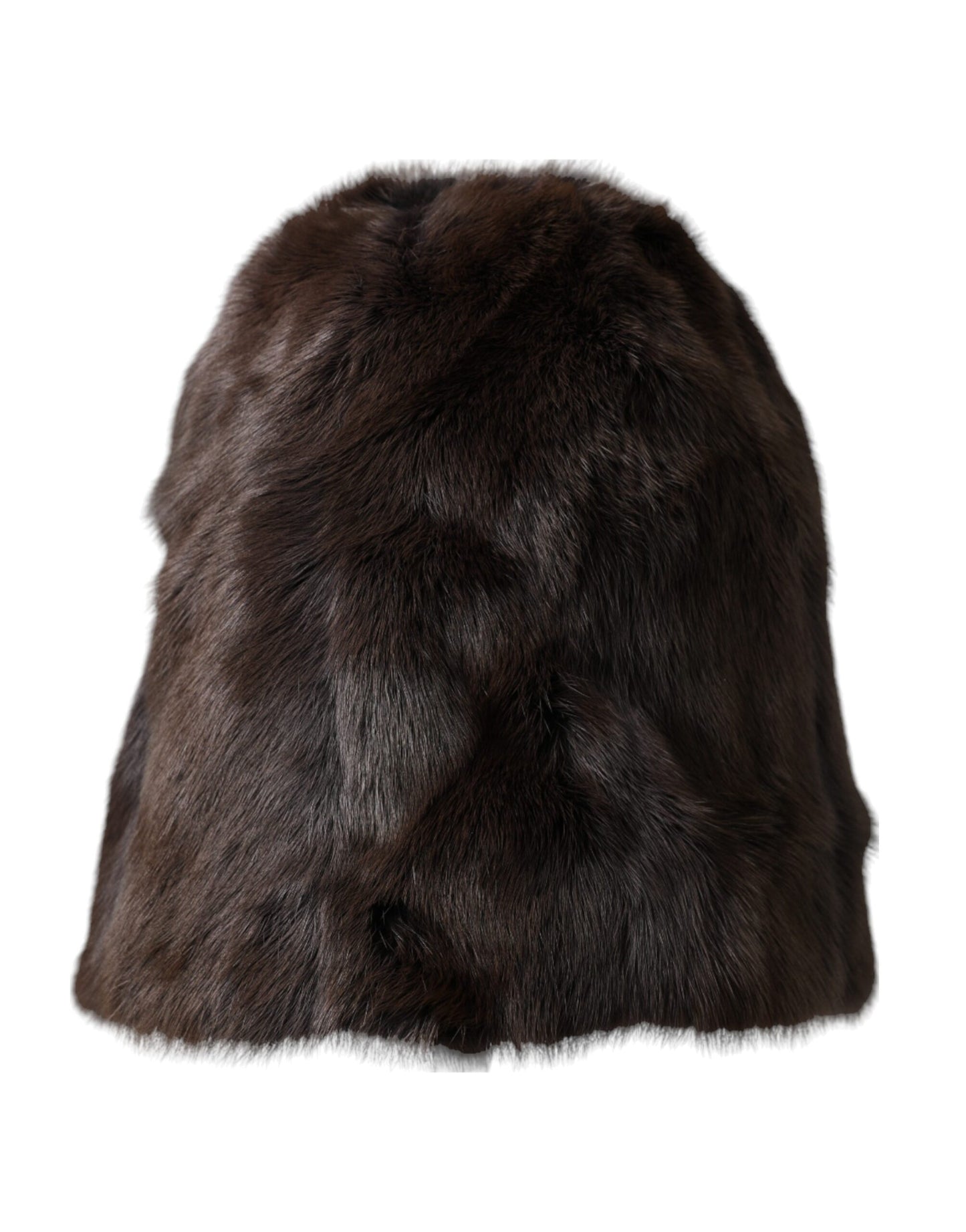 Dolce & Gabbana Brown Weasel Fur Womens Cashmere Hat Beanie Dolce & Gabbana