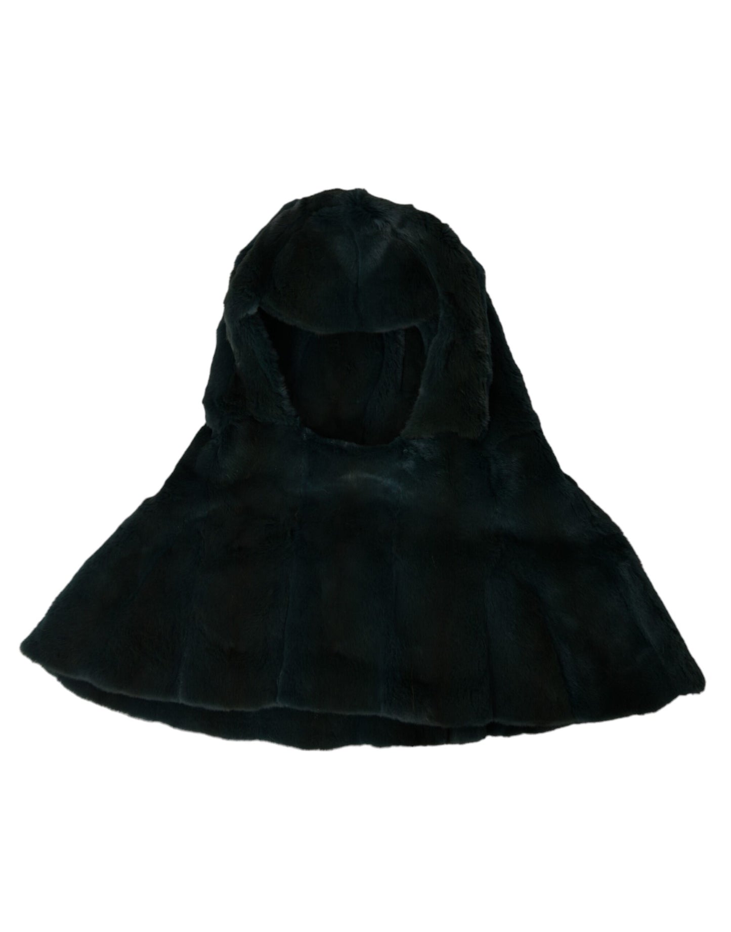 Dolce & Gabbana Black Weasel Fur Whole Head Wrap Hat Dolce & Gabbana