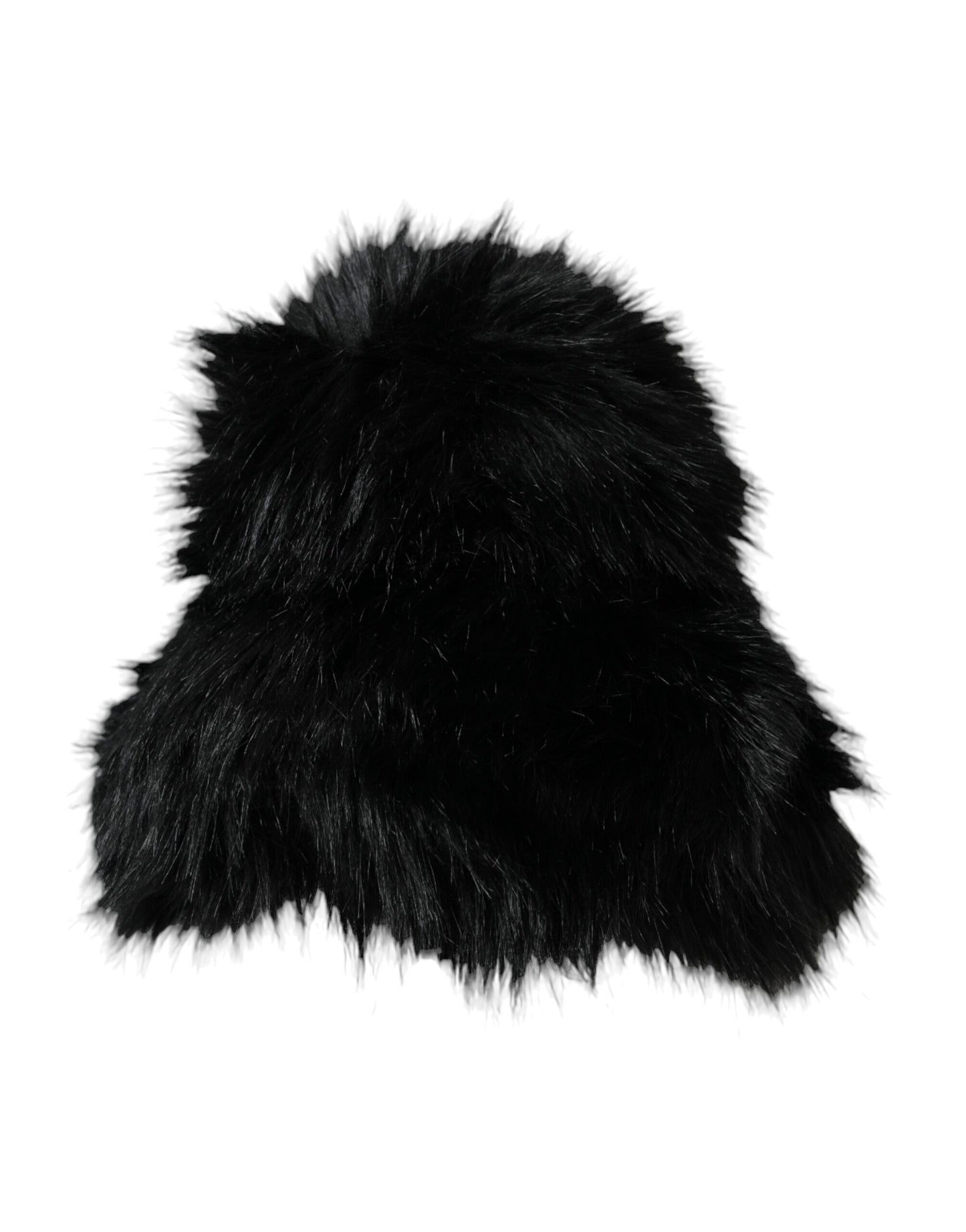 Dolce & Gabbana Black Faux Fur Womens Bucket Hat Dolce & Gabbana