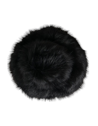 Dolce & Gabbana Black Faux Fur Womens Bucket Hat Dolce & Gabbana