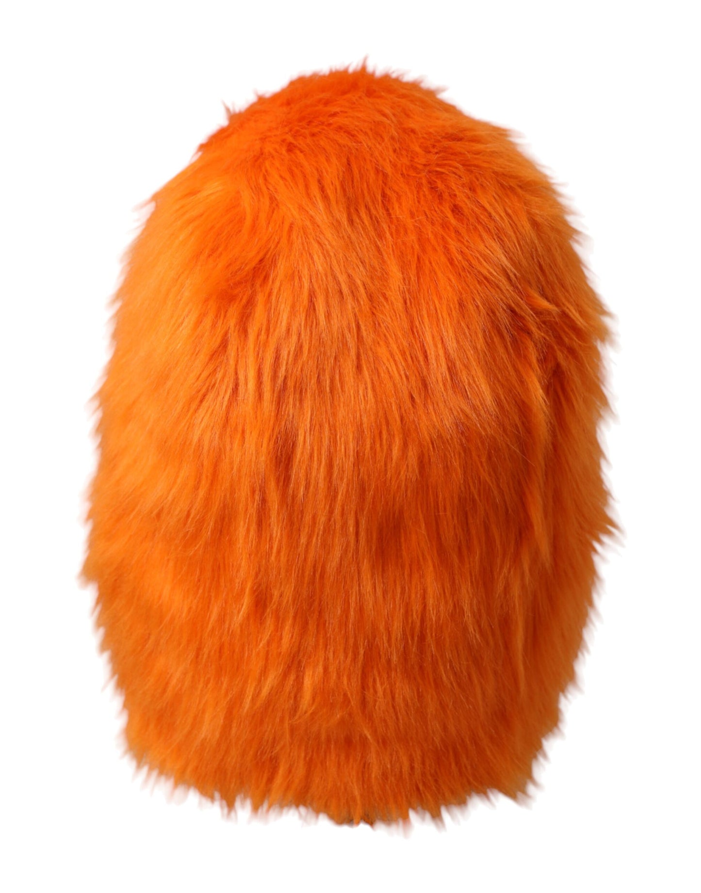 Dolce & Gabbana Orange Faux Fur Whole Head Wrap Hat Dolce & Gabbana