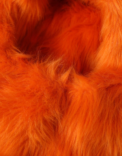 Dolce & Gabbana Orange Faux Fur Whole Head Wrap Hat Dolce & Gabbana