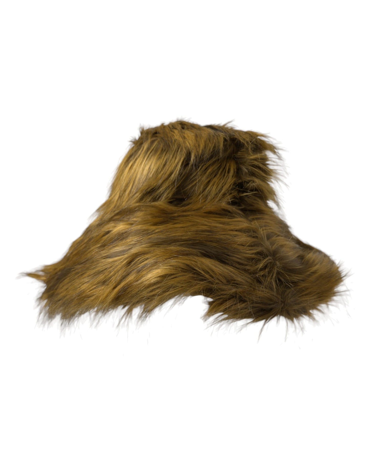 Dolce & Gabbana Brown Modacrylic Faux Fur Bucket Hat Dolce & Gabbana