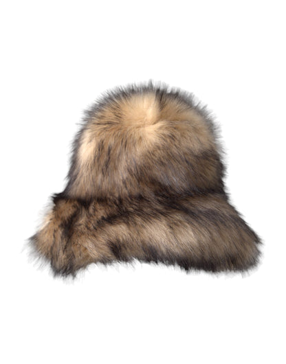 Dolce & Gabbana Brown Faux Fur Modacrylic Fedora Hat Dolce & Gabbana