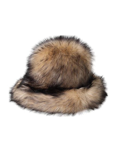 Dolce & Gabbana Brown Faux Fur Modacrylic Fedora Hat Dolce & Gabbana