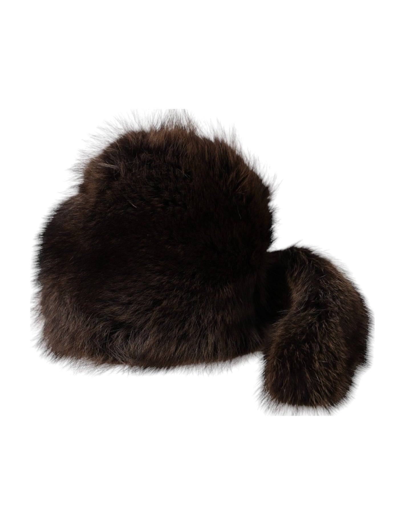 Dolce & Gabbana Women Brown Raccoon Fur Bucket Hat Dolce & Gabbana