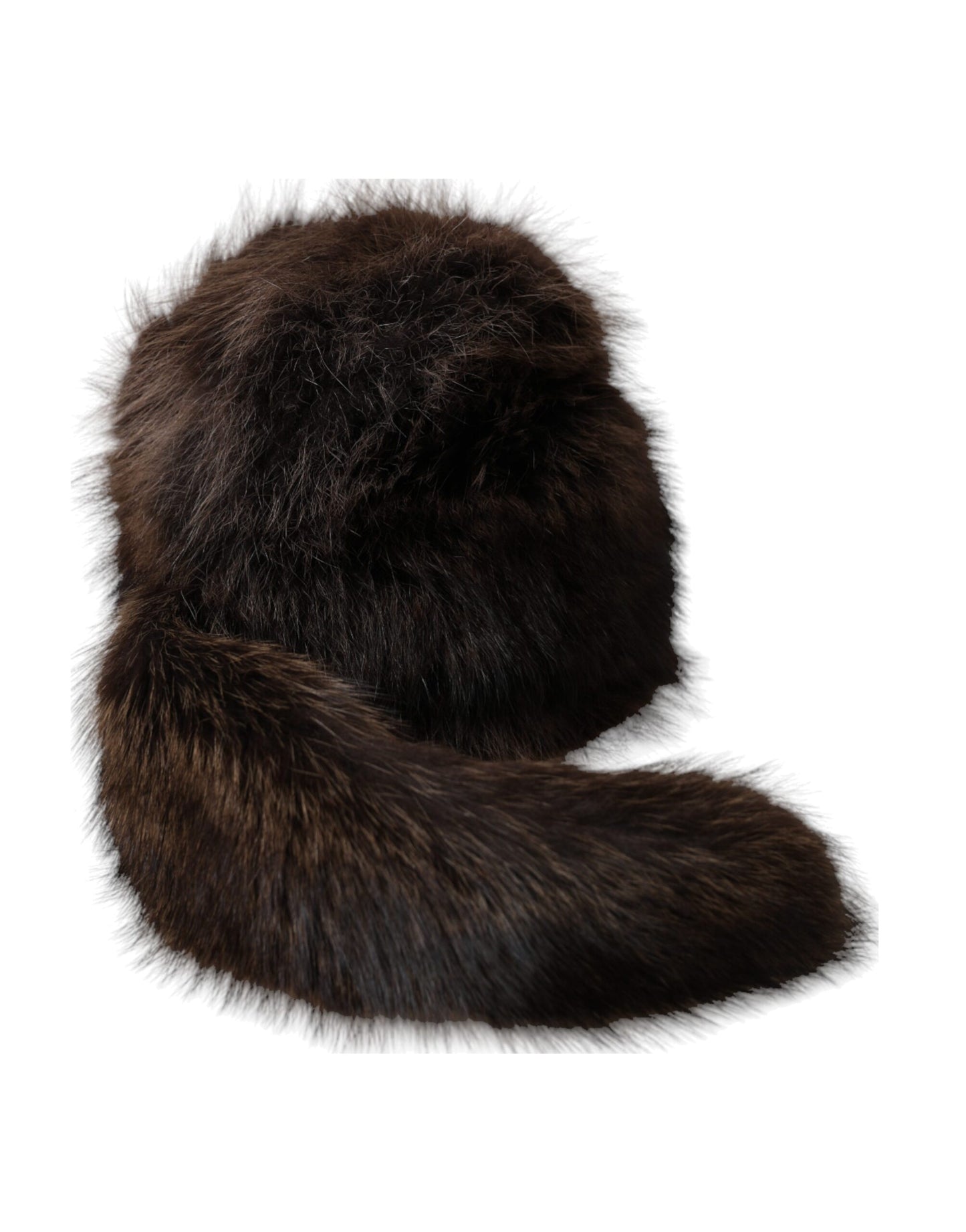 Dolce & Gabbana Women Brown Raccoon Fur Bucket Hat Dolce & Gabbana