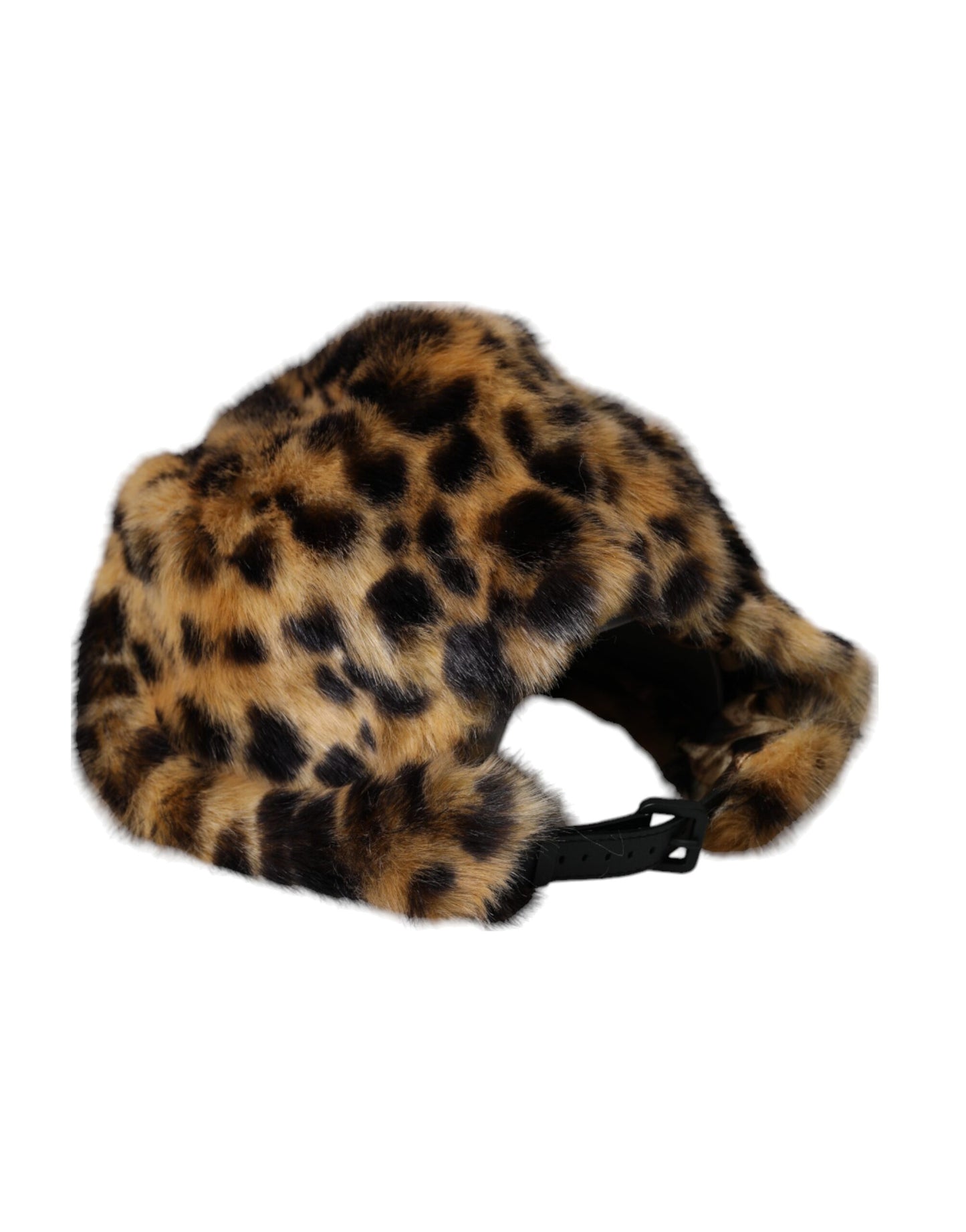 Dolce & Gabbana Brown Leopard Fur Women Bucket Hat Dolce & Gabbana