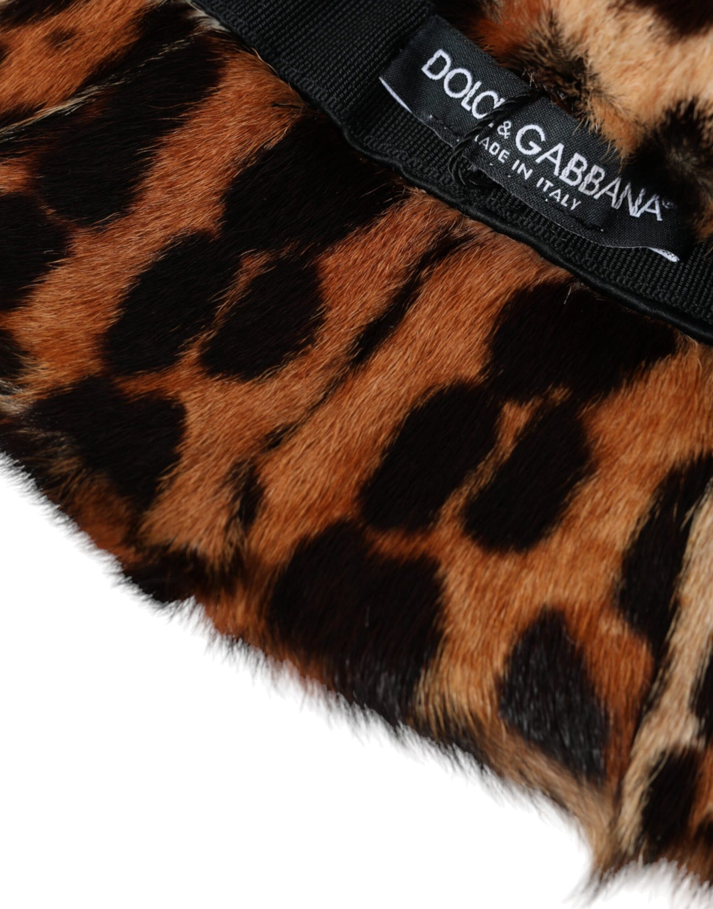 Dolce & Gabbana Brown Leopard Fur Women Bucket Hat Dolce & Gabbana