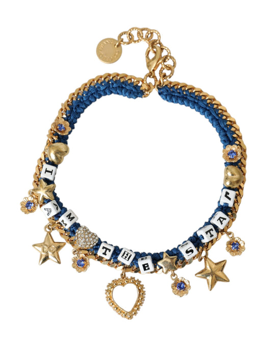 Dolce & Gabbana Gold Tone Brass Chain Iam The Star Bracelet Dolce & Gabbana