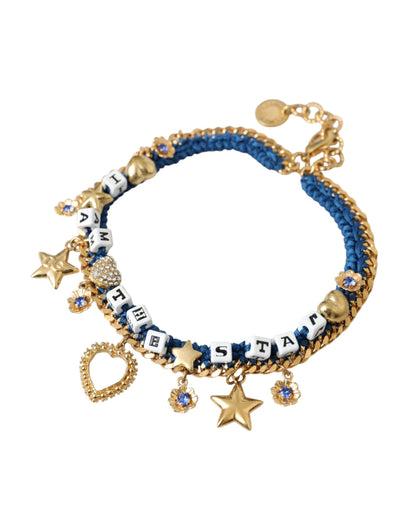 Dolce & Gabbana Gold Tone Brass Chain Iam The Star Bracelet Dolce & Gabbana