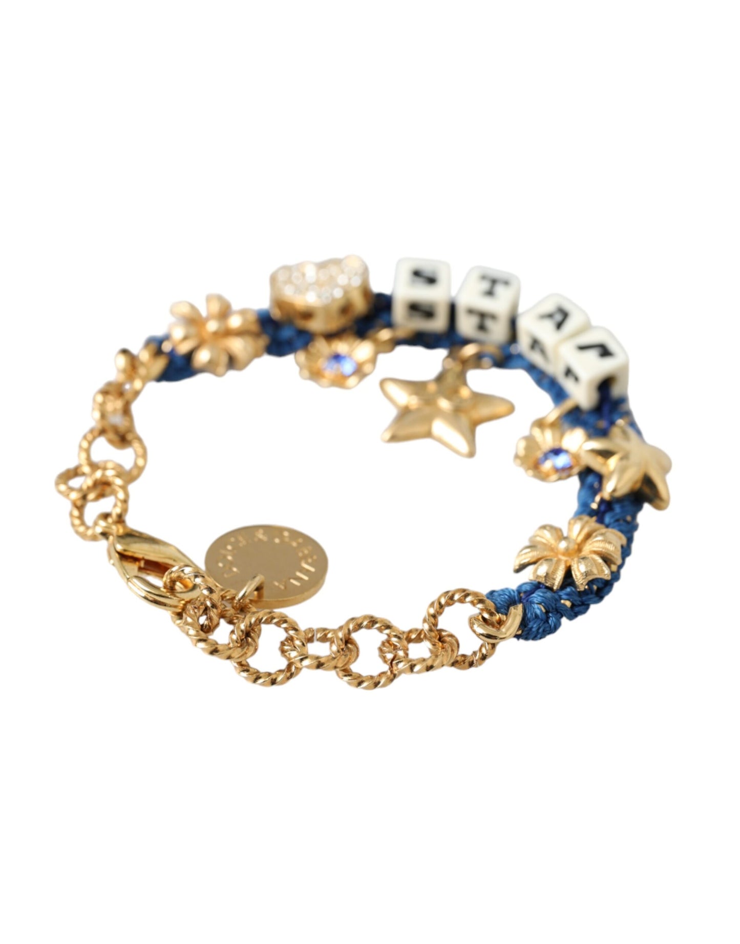 Dolce & Gabbana Gold Tone Brass Chain Star Fashion Bracelet Dolce & Gabbana