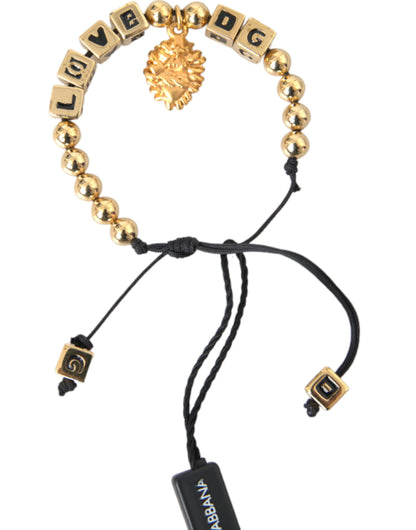 Dolce & Gabbana Gold Beaded LOVE DG Charm Fashion Bracelet Dolce & Gabbana