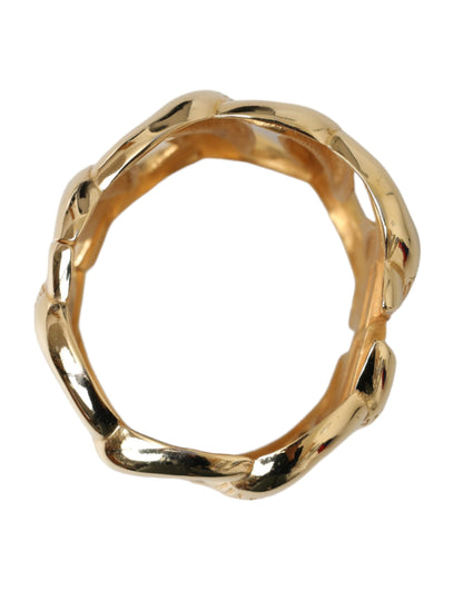 Dolce & Gabbana Gold Tone Vintage Clamper Twisted Loop Bangle Bracelet Dolce & Gabbana