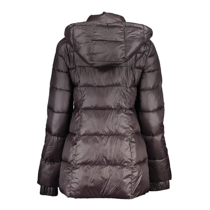 Patrizia Pepe Black Polyamide Jackets & Coat Patrizia Pepe