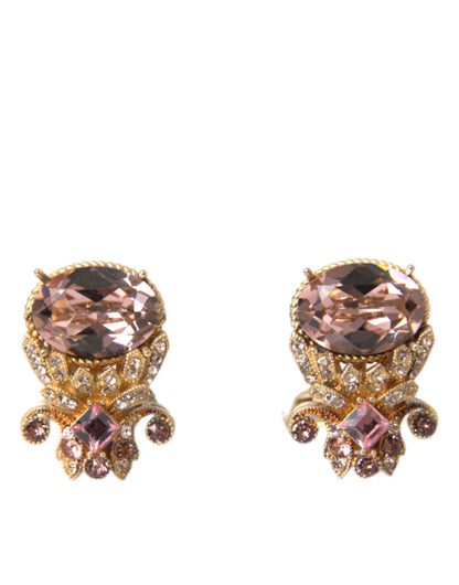 Dolce & Gabbana Gold Tone 925 Sterling Silver Crystal Cufflink Dolce & Gabbana