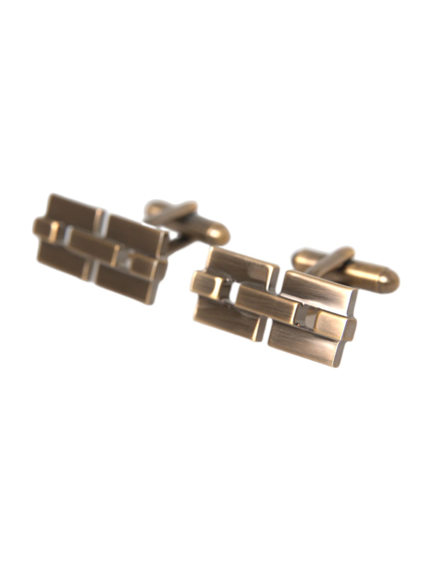 Dolce & Gabbana Gold Plated Brass Square Pin Men Cufflinks Dolce & Gabbana