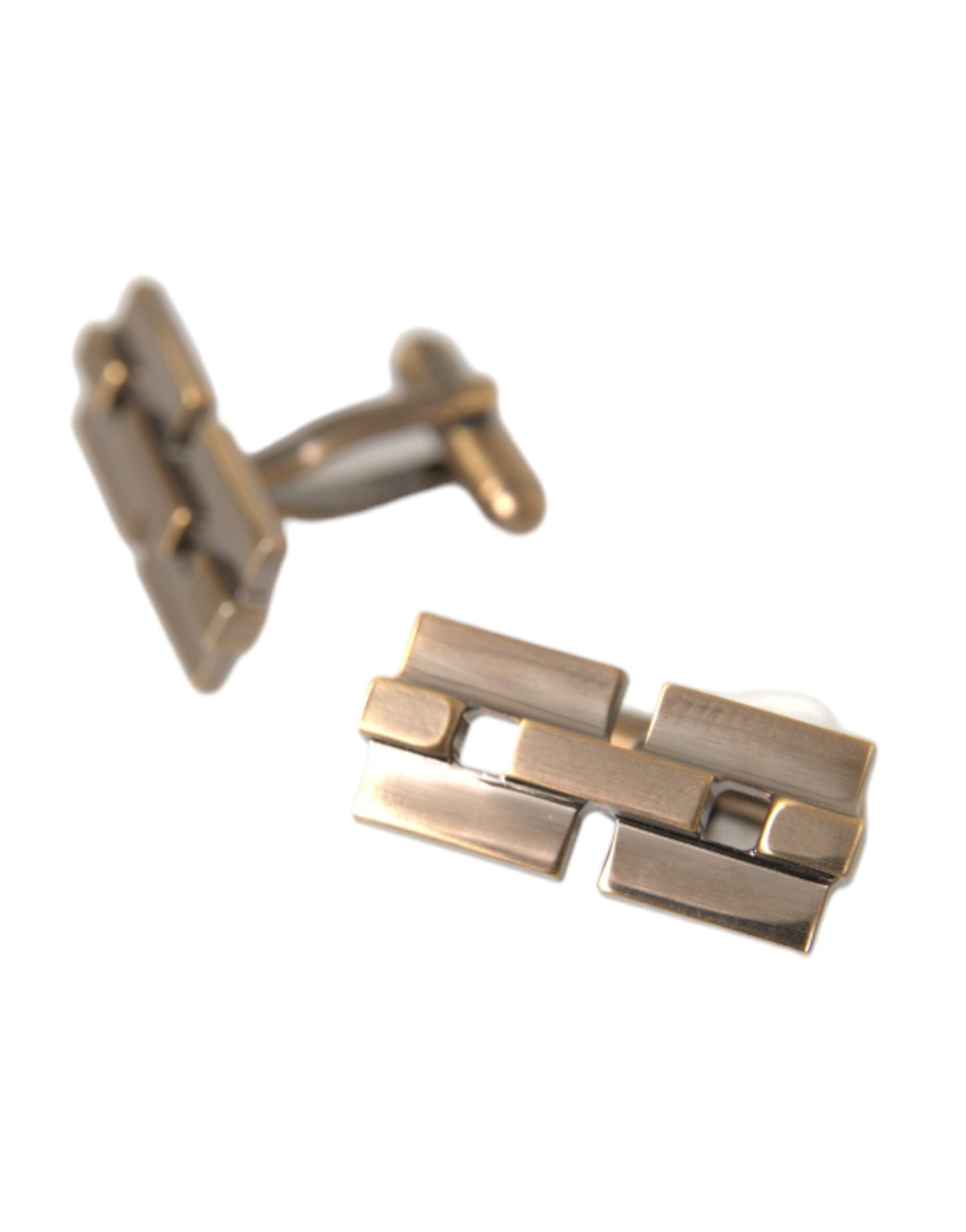 Dolce & Gabbana Gold Plated Brass Square Pin Men Cufflinks Dolce & Gabbana