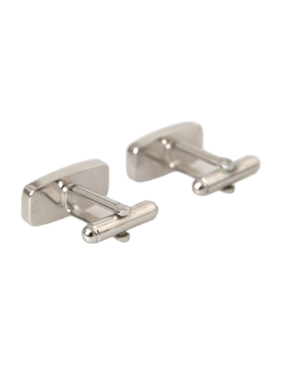 Dolce & Gabbana Silver Plated Metal Brass Pin Men Cufflinks Dolce & Gabbana