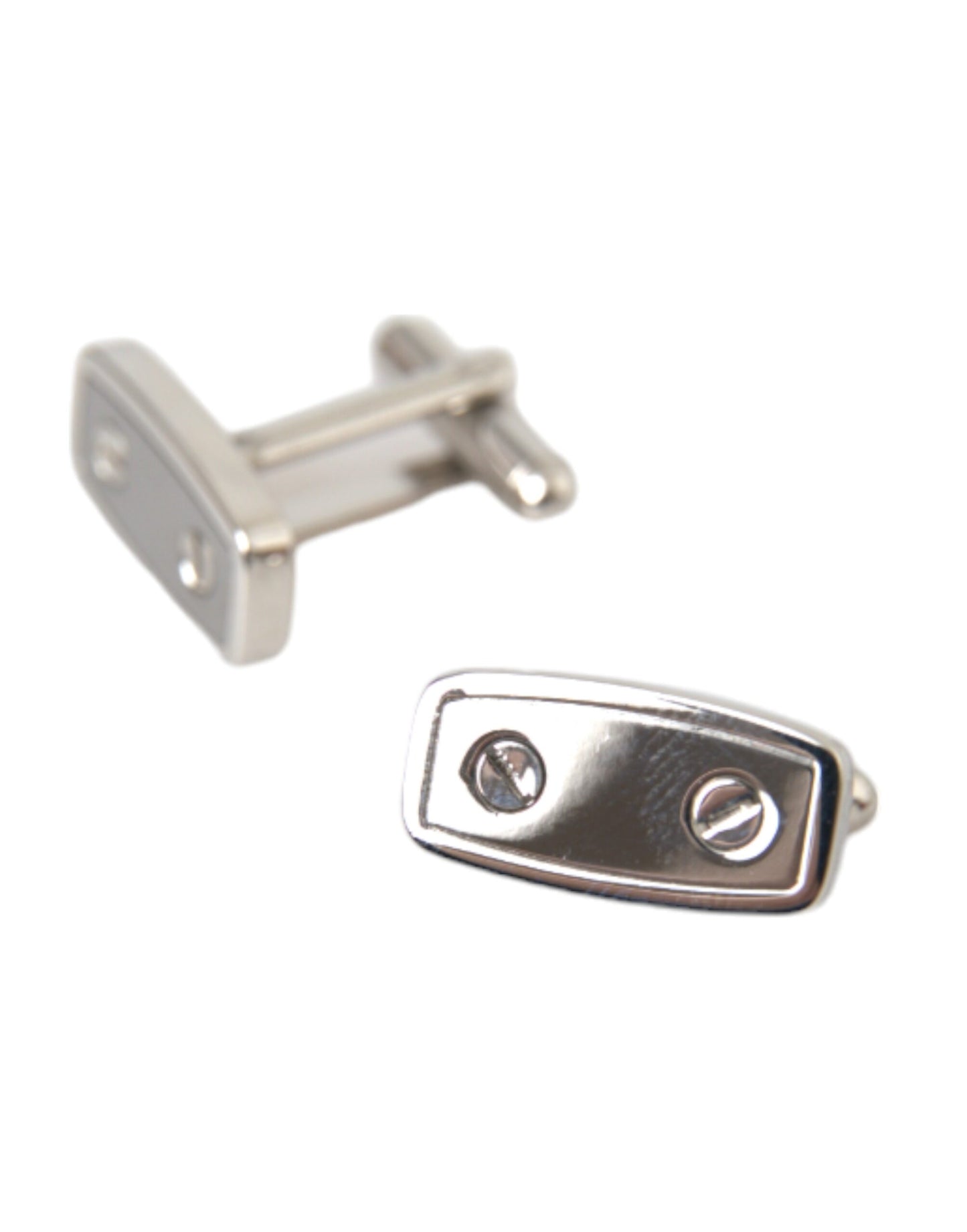 Dolce & Gabbana Silver Plated Metal Brass Pin Men Cufflinks Dolce & Gabbana