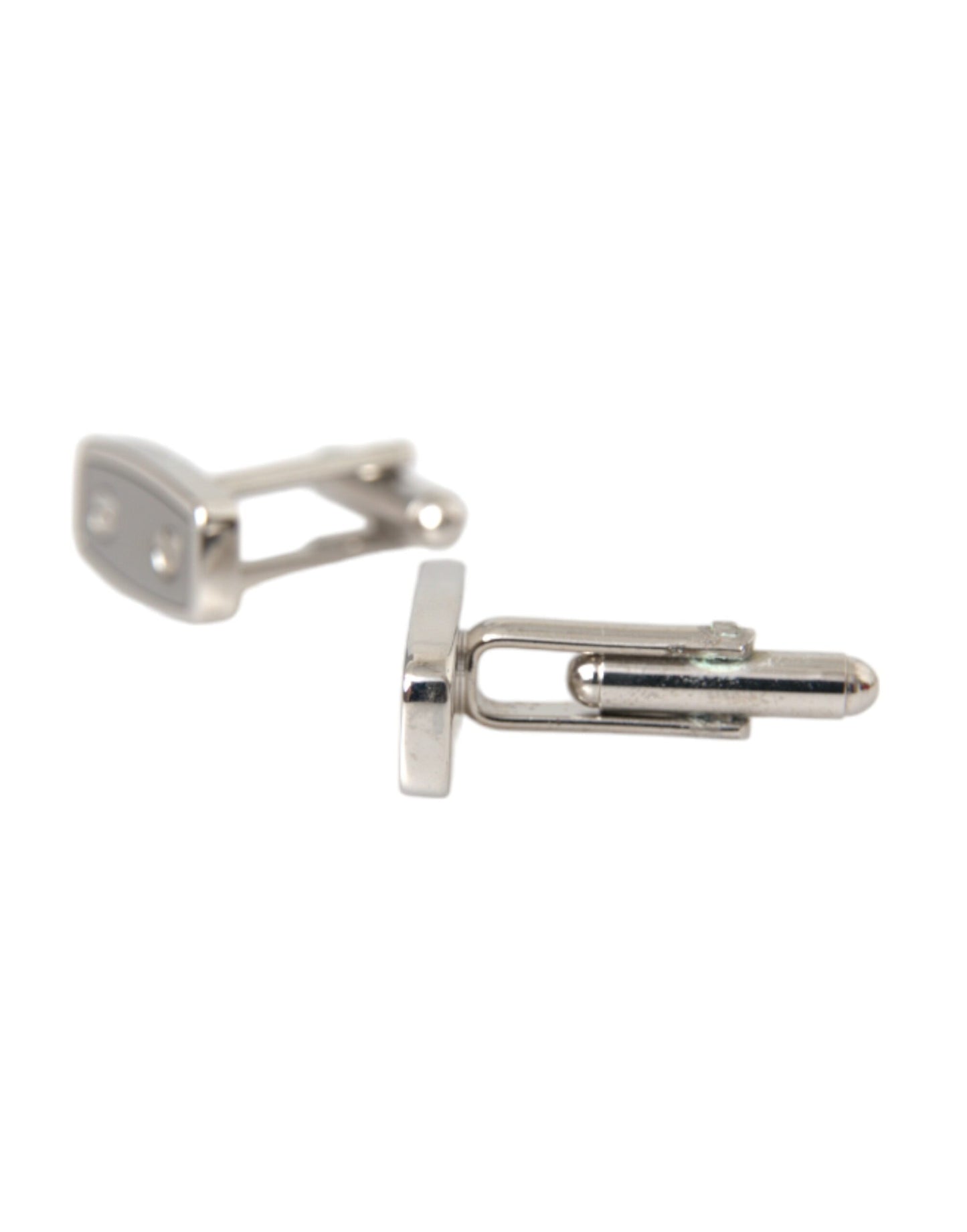 Dolce & Gabbana Silver Plated Metal Brass Pin Men Cufflinks Dolce & Gabbana