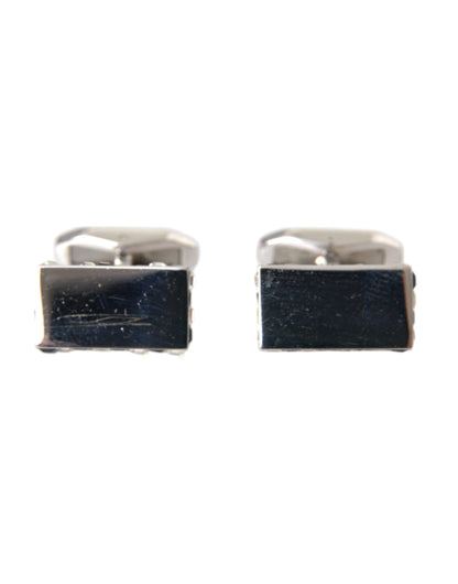 Dolce & Gabbana Silver Plated Metal Brass Pin Men Cufflinks Dolce & Gabbana