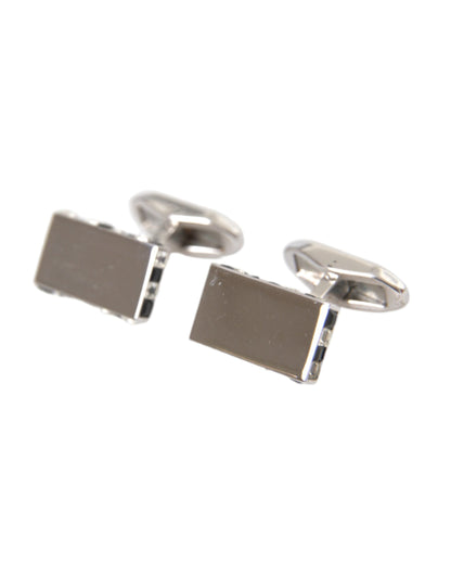 Dolce & Gabbana Silver Plated Metal Brass Pin Men Cufflinks Dolce & Gabbana