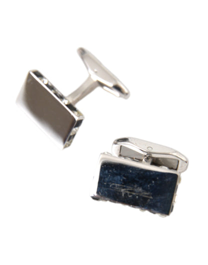 Dolce & Gabbana Silver Plated Metal Brass Pin Men Cufflinks Dolce & Gabbana