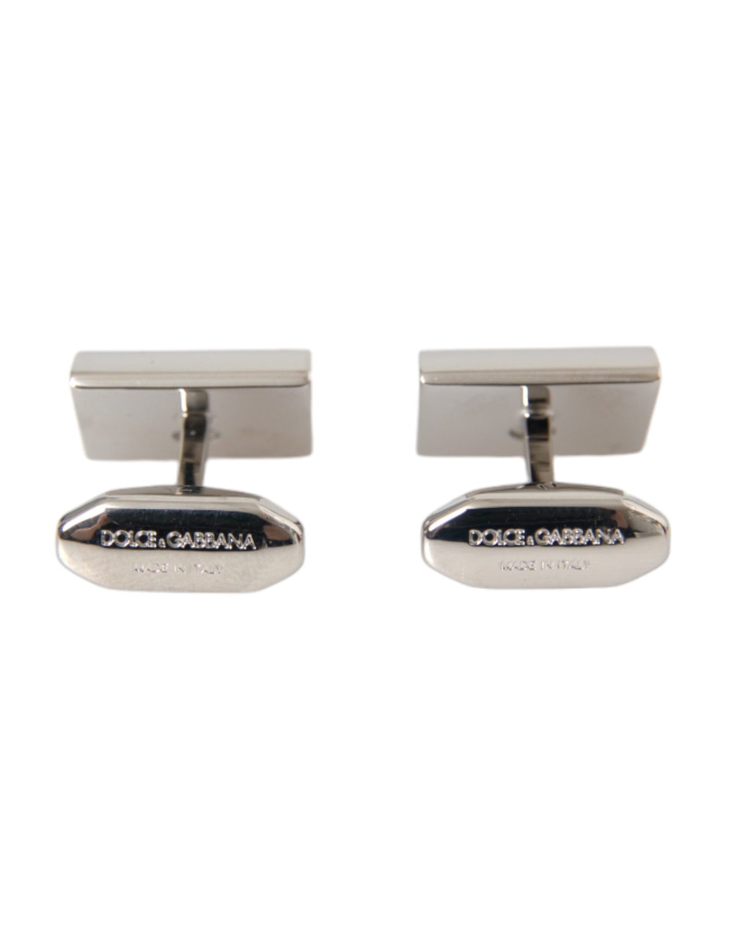 Dolce & Gabbana Silver Plated Metal Brass DG Logo Pin Cufflinks Dolce & Gabbana