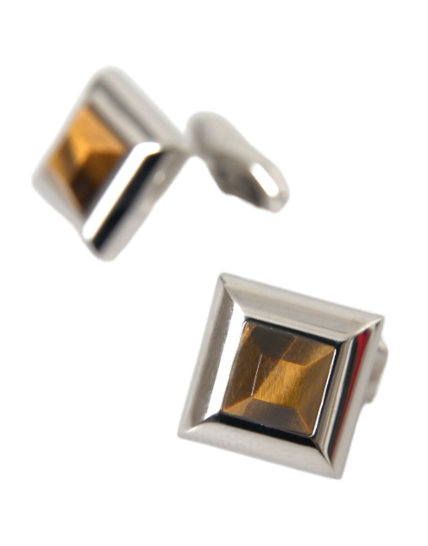 Dolce & Gabbana Silver Plated Brass Pin Crystal Cufflinks Dolce & Gabbana