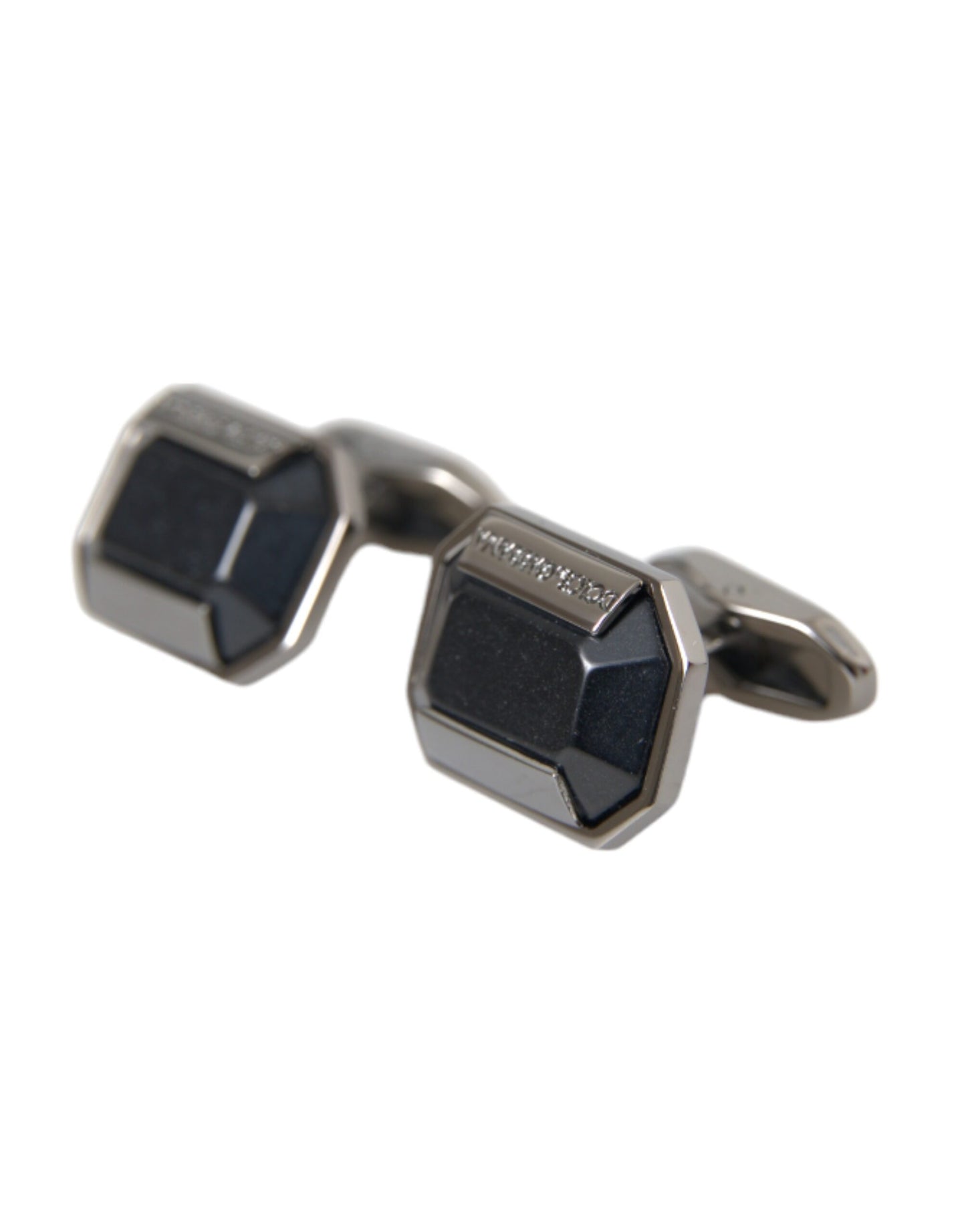 Dolce & Gabbana Silver Plated Brass Pin Crystal Cufflinks Dolce & Gabbana