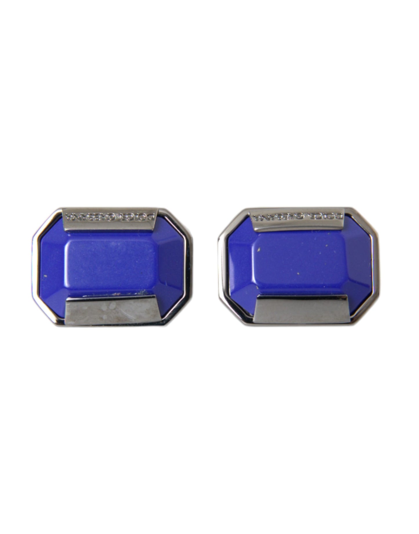 Dolce & Gabbana Silver Plated Brass Pin Crystal Cufflinks Dolce & Gabbana