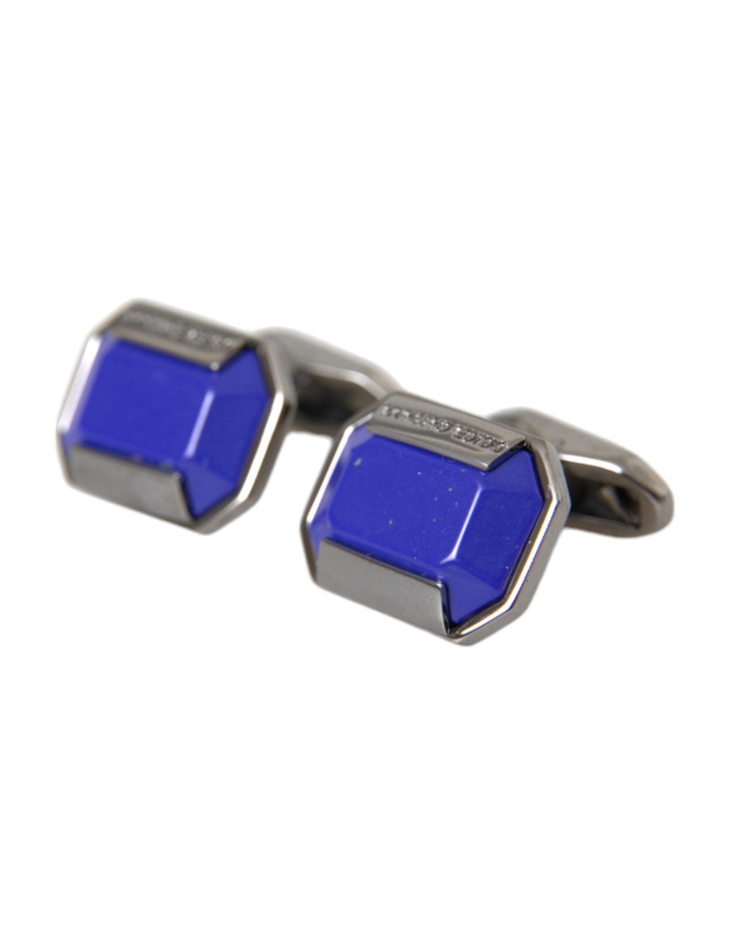 Dolce & Gabbana Silver Plated Brass Pin Crystal Cufflinks Dolce & Gabbana