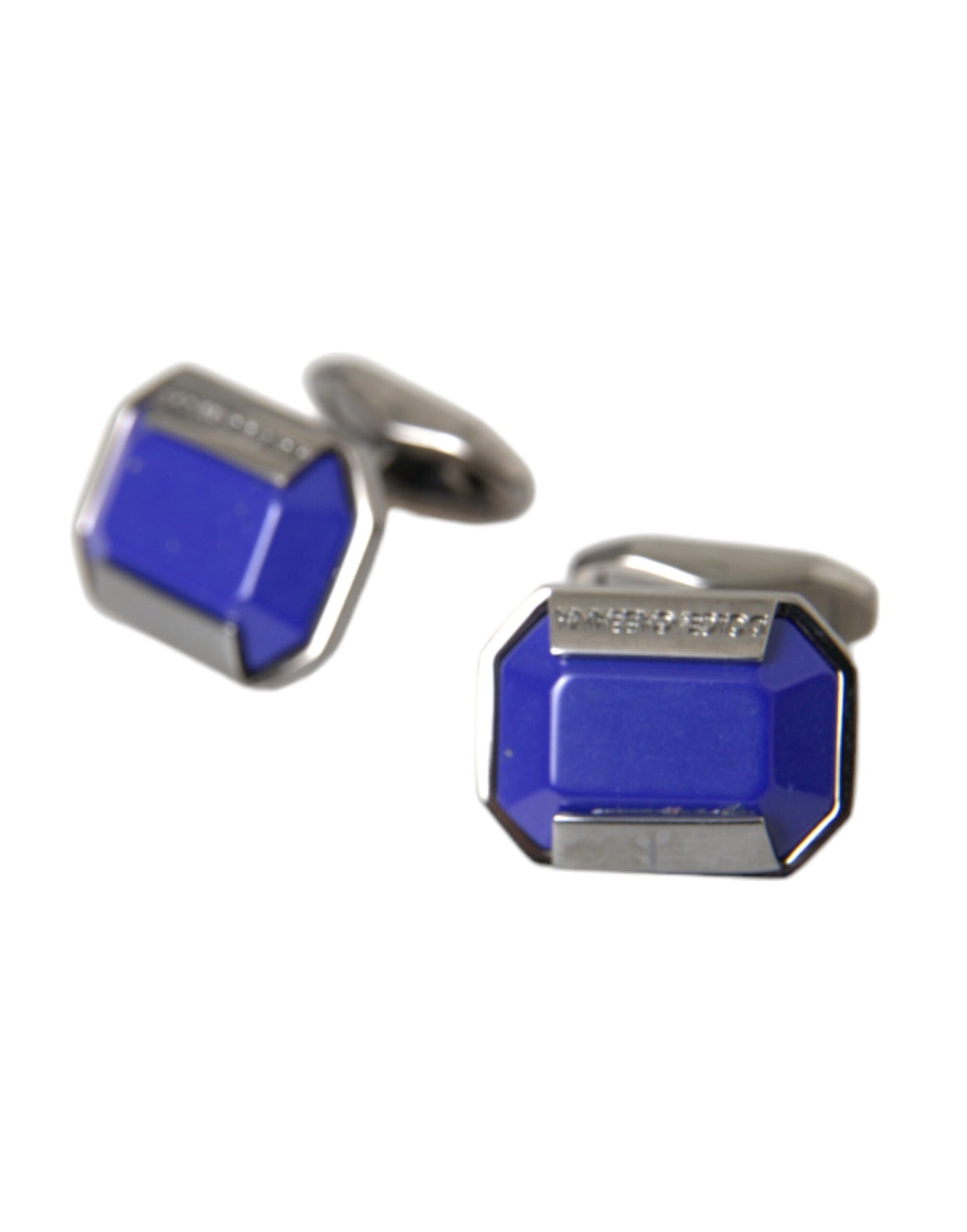 Dolce & Gabbana Silver Plated Brass Pin Crystal Cufflinks Dolce & Gabbana