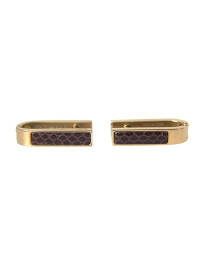 Dolce & Gabbana Gold Plated Metal Brass Pin Men Cufflinks Dolce & Gabbana