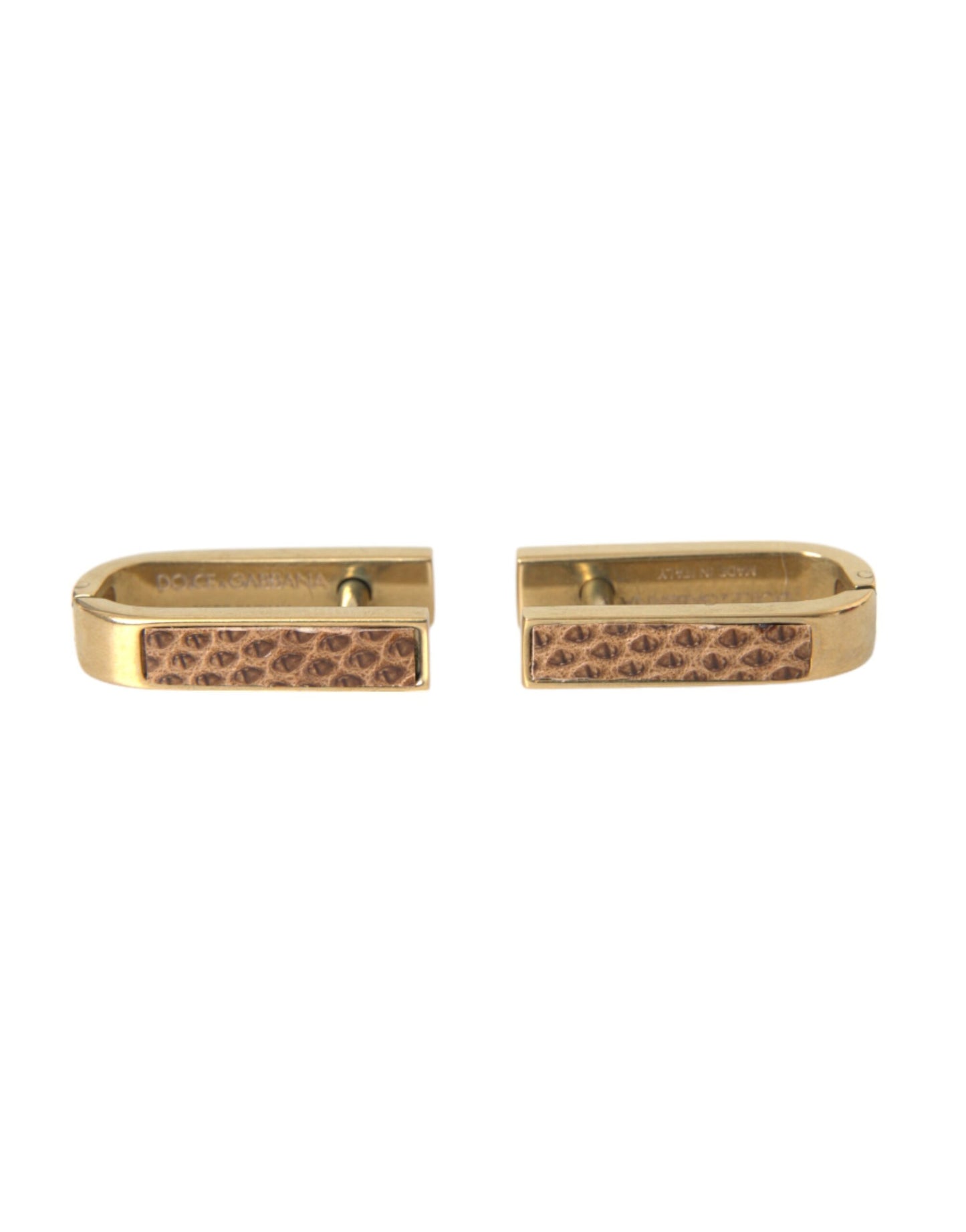 Dolce & Gabbana Gold Plated Metal Brass Pin Men Cufflinks Dolce & Gabbana