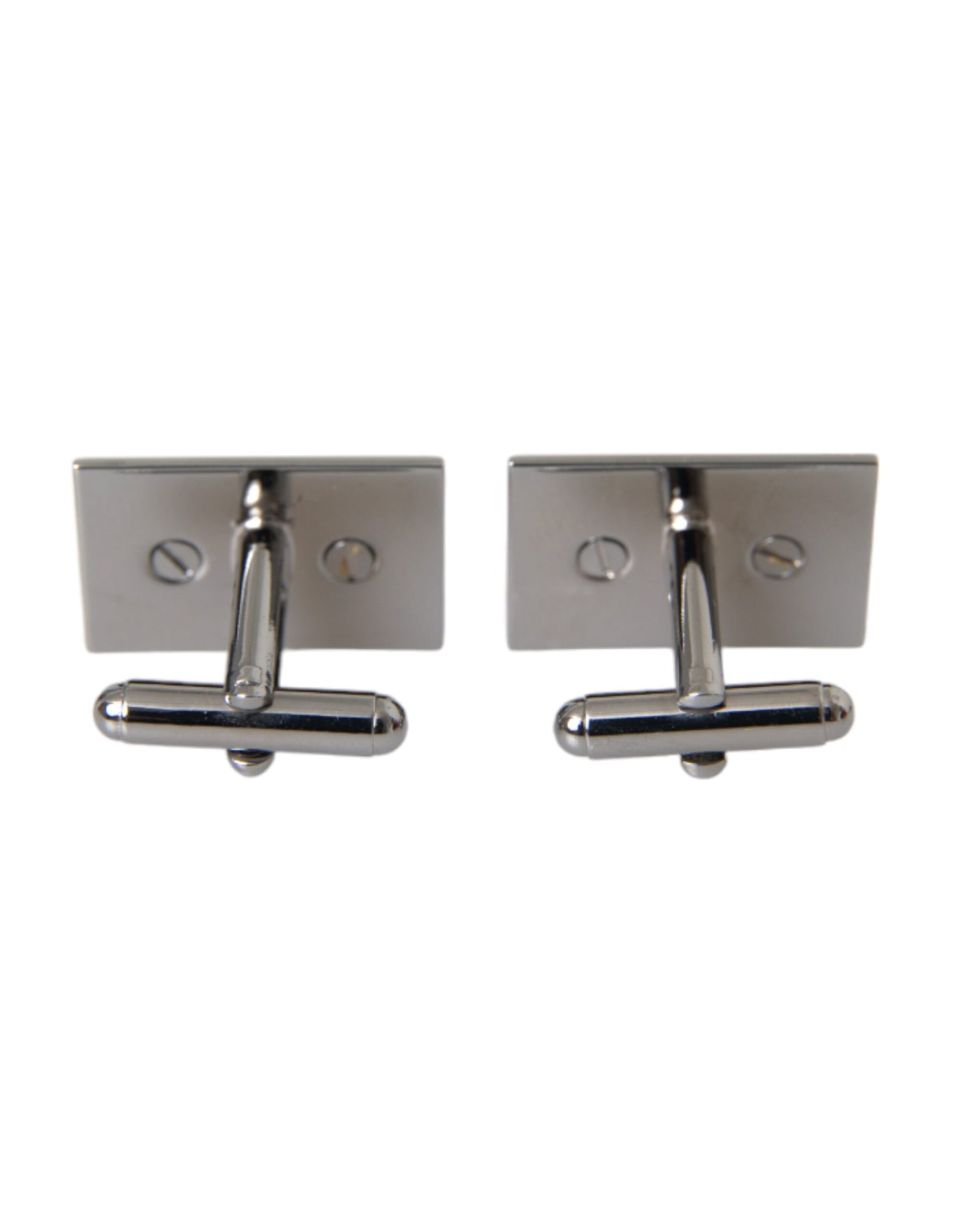 Dolce & Gabbana Silver Plated Metal Brass DG Logo Pin Cufflinks Dolce & Gabbana