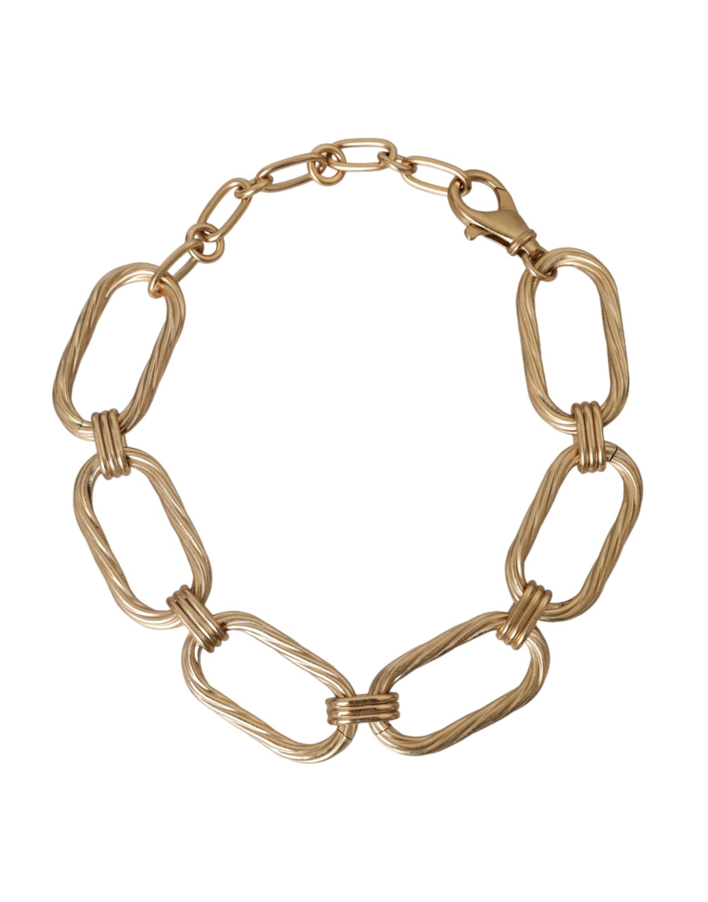 Dolce & Gabbana Gold Tone Brass Large Link Chain Jewelry Necklace Dolce & Gabbana