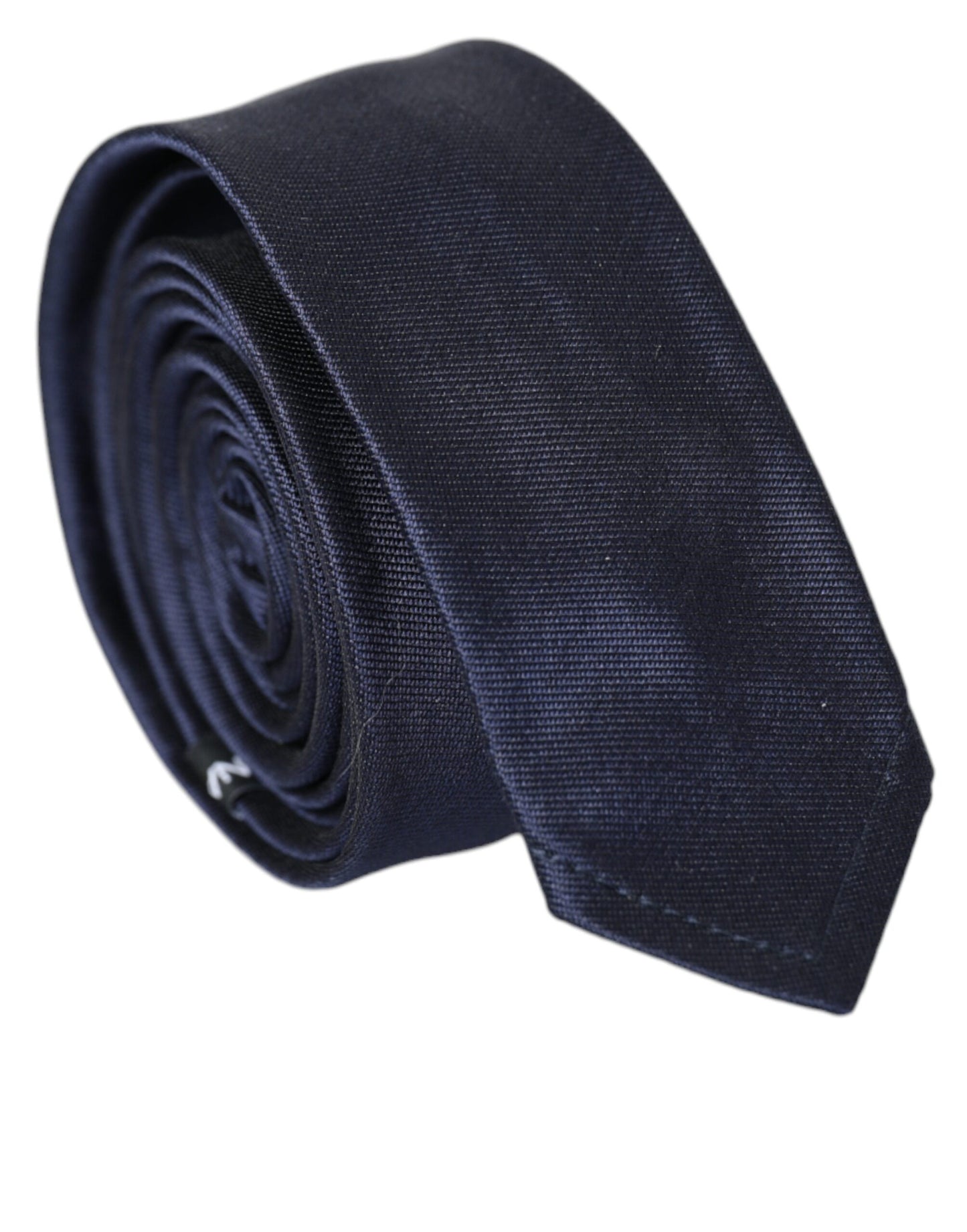 Dolce & Gabbana Blue Solid Silk Adjustable Tie Men Dolce & Gabbana