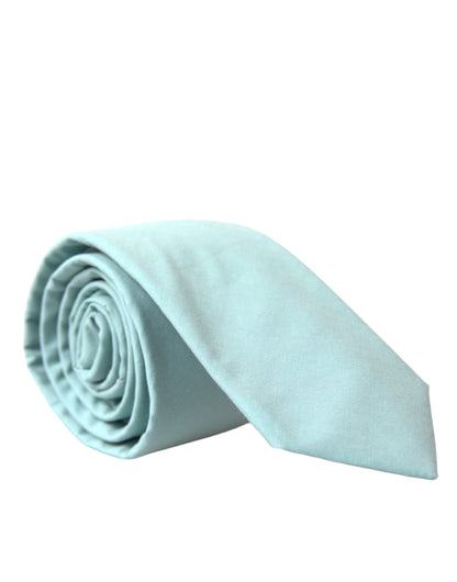 Dolce & Gabbana Mint Green Cotton Adjustable Tie Men Dolce & Gabbana