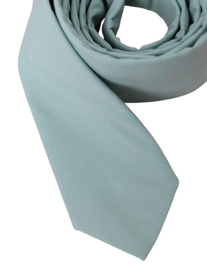 Dolce & Gabbana Mint Green Cotton Adjustable Tie Men Dolce & Gabbana