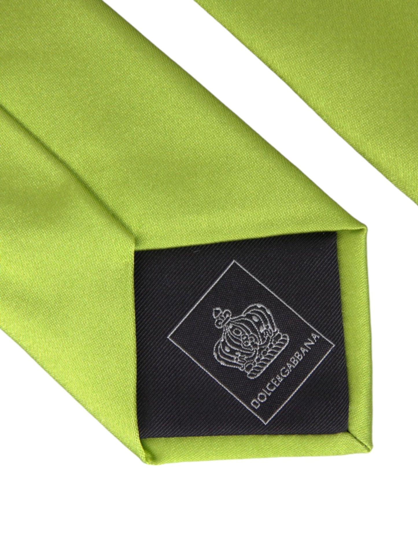 Dolce & Gabbana Green Solid Silk Adjustable Tie Men Dolce & Gabbana