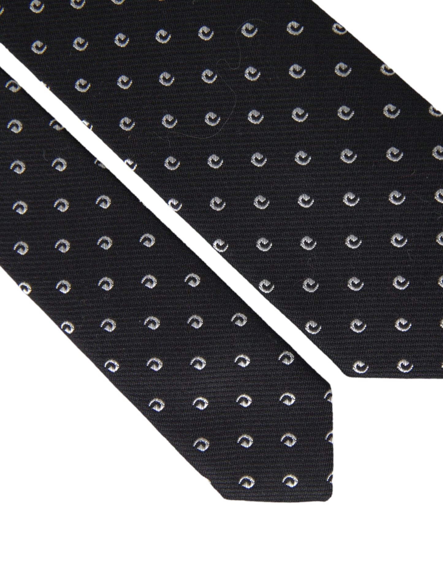 Dolce & Gabbana Black Logo Cotton Blend Adjustable Tie Dolce & Gabbana