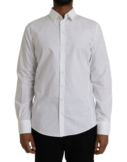 Dolce & Gabbana White Cotton Formal Dress Top SICILIA Shirt Dolce & Gabbana