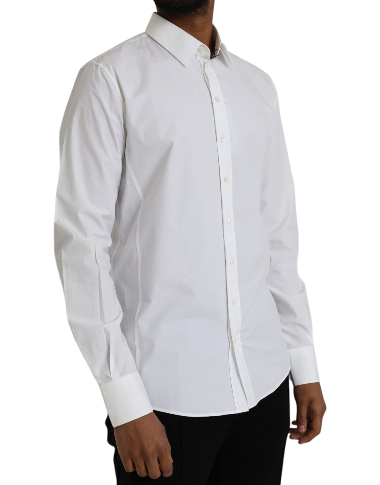 Dolce & Gabbana White Cotton Formal Dress Top SICILIA Shirt Dolce & Gabbana