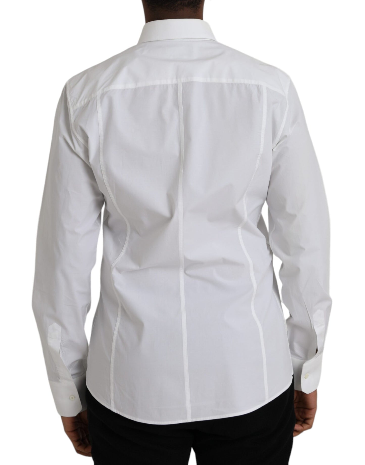 Dolce & Gabbana White Cotton Formal Dress Top SICILIA Shirt Dolce & Gabbana