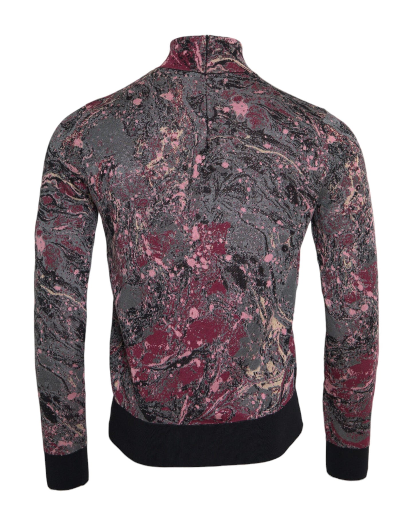 Dolce & Gabbana Multicolor Graphic Turtle Neck Men Sweater Dolce & Gabbana