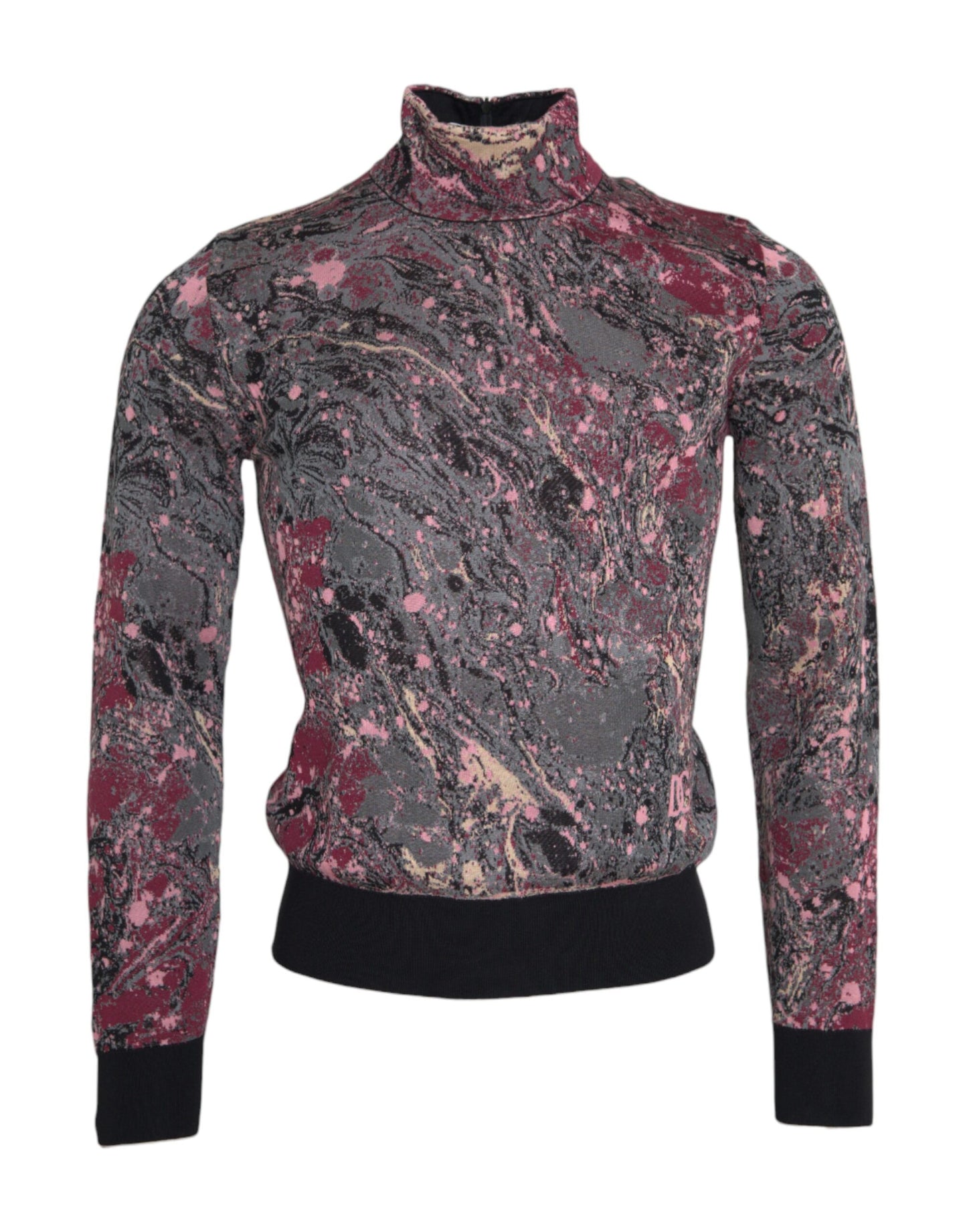 Dolce & Gabbana Multicolor Graphic Turtle Neck Men Sweater Dolce & Gabbana