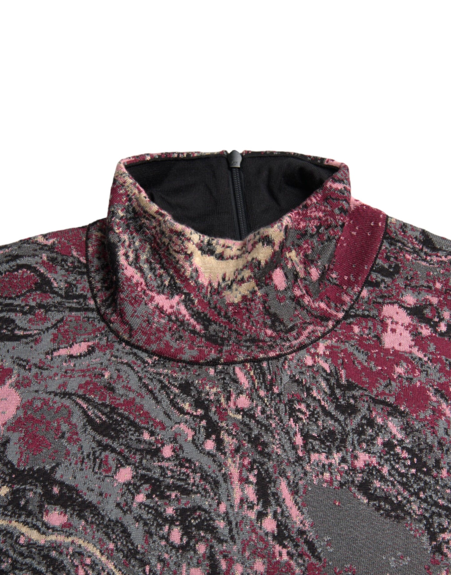 Dolce & Gabbana Multicolor Graphic Turtle Neck Men Sweater Dolce & Gabbana